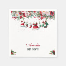 Santa Baby Kleding Kerstmis Winter Baby shower