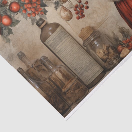 Santa Baby Lady Kerstmis Decoupage Tissuepapier (Detail)