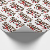 Santa Baby Leopard Pset Kerstmis Cadeaupapier (Hoek)