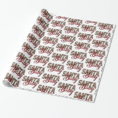 Santa Baby Leopard Pset Kerstmis Cadeaupapier (Uitgerold)