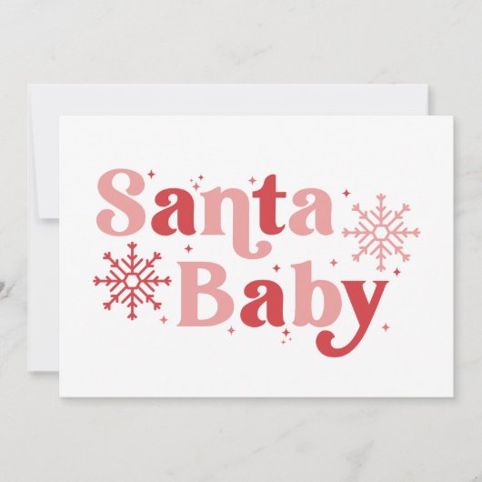 Santa Baby - Leuke typografie voor de feestdagen Kaart (Voorkant)