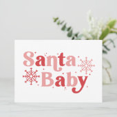 Santa Baby - Leuke typografie voor de feestdagen Kaart (Staand voorkant)