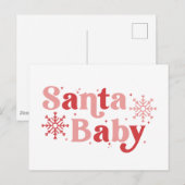 Santa Baby - Leuke vakantie typografie Ontwerp Briefkaart (Voorkant / Achterkant)