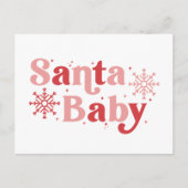 Santa Baby - Leuke vakantie typografie Ontwerp Briefkaart (Voorkant)