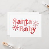 Santa Baby - Leuke vakantie typografie Ontwerp Kaart (Voorkant / Achterkant in situ)