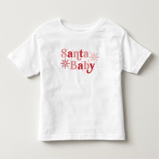 Santa Baby - Leuke vakantie typografie Ontwerp Kinder Shirts (Voorkant)
