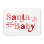 Santa Baby - Leuke vakantie typografie Ontwerp Magneet (Horizontaal)