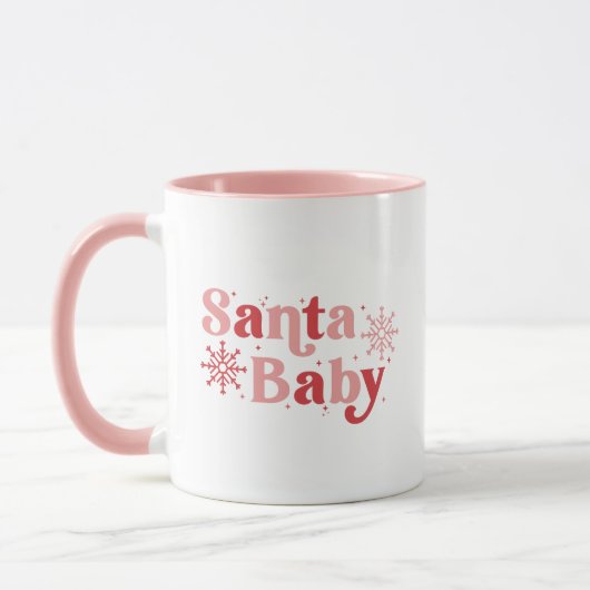 Santa Baby - Leuke vakantie typografie Ontwerp Mok (Links)