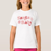 Santa Baby - Leuke vakantie typografie Ontwerp T-shirt (Voorkant)