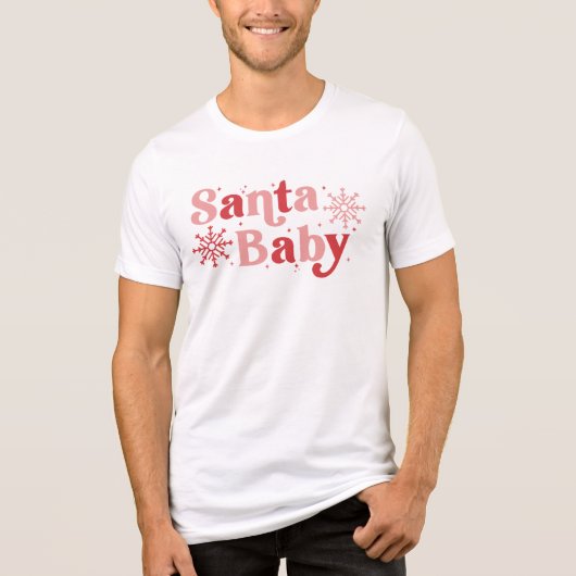 Santa Baby - Leuke vakantie typografie Ontwerp Tri-Blend Shirt (Voorkant)