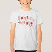 Santa Baby - Leuke vakantie typografie Ontwerp Tri-Blend Shirt (Voorkant)