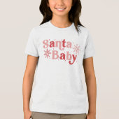 Santa Baby - Leuke vakantie typografie Ontwerp Tri-Blend Shirt (Voorkant)