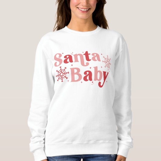 Santa Baby - Leuke vakantie typografie Ontwerp Trui (Voorkant)