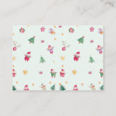 Santa Baby Luier Raffle Baby shower Informatiekaartje (Achterkant)