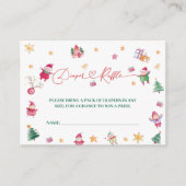 Santa Baby Luier Raffle Baby shower Informatiekaartje (Voorkant)