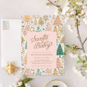 Santa Baby Meisje Baby shower Kaart