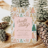 Santa Baby Meisje Baby shower Kaart