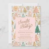 Santa Baby Meisje Baby shower Kaart (Voorkant)