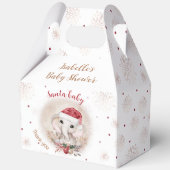 Santa Baby Meisje Kerst Baby shower Groot Bedankdoosjes (Achterkant)