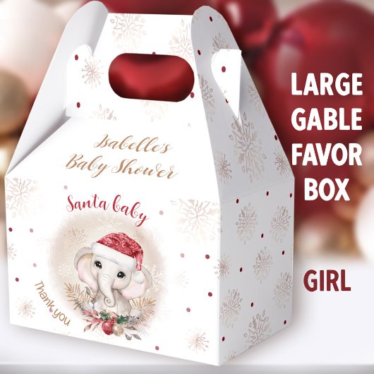 Santa Baby Meisje Kerst Baby shower Groot Bedankdoosjes