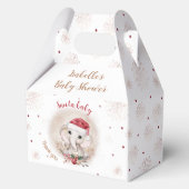 Santa Baby Meisje Kerst Baby shower Medium Bedankdoosjes (Voorkant)
