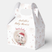 Santa Baby Meisje Kerst Baby shower Medium Bedankdoosjes (Achterkant)