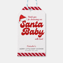 Santa Baby Merry Little Christmas Baby shower Cadeaulabel
