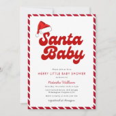 Santa Baby Merry Little Christmas Baby shower Kaart (Voorkant)
