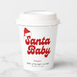 Santa Baby Merry Little Christmas Baby shower Papieren Bekers<br><div class="desc">Het ontwerp is voorzien van een "Santa Baby" thema baby shower met een leuke Santa hat,  ideaal voor een vakantie baby shower. Als u hulp nodig heeft bij het aanpassen van het product of als u bijpassende producten nodig heeft,  neem dan contact met mij op via Zazzle.</div>