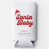 Santa Baby Merry Little Christmas Baby shower Seltzer Blikjeskoeler (Voorkant)