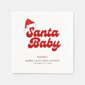 Santa Baby Merry Little Christmas Baby shower Servet (Voorkant)