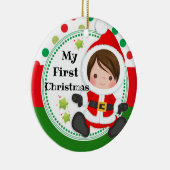 Santa Baby Mijn eerste eerste kerstkerstkerstkerst Keramisch Ornament (Rechts)