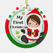 Santa Baby Mijn eerste eerste kerstkerstkerstkerst Keramisch Ornament (Voorkant)