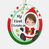 Santa Baby Mijn eerste eerste kerstkerstkerstkerst Keramisch Ornament (Links)