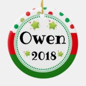 Santa Baby Mijn eerste eerste kerstkerstkerstkerst Keramisch Ornament (Achterkant)