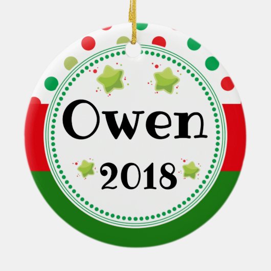 Santa Baby Mijn eerste eerste kerstkerstkerstkerst Keramisch Ornament (Achterkant)