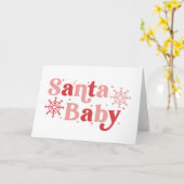 Santa Baby - Mooie typografische kerstontwerpen Kaart (Gele Bloem)
