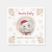 Santa Baby Olifant Kerst Baby shower Servetten (Voorkant)