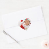 Santa Baby op Foto Het Uw Weg Hart Stickers (Envelop)
