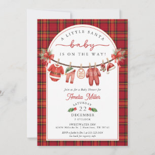 Santa Baby op Weg Baby Waslijn Baby Shower Kaart