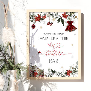 Santa Baby opwarmen in de warme chocoladereep Poster