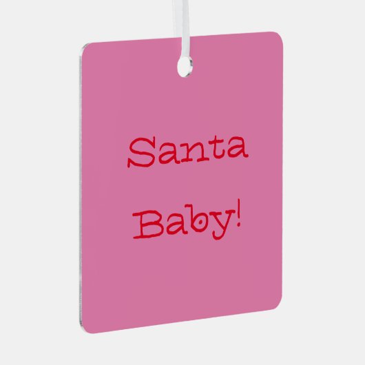 SANTA BABY ORNAMENT VOOR KERSTMIS (Voorkant Rechts)