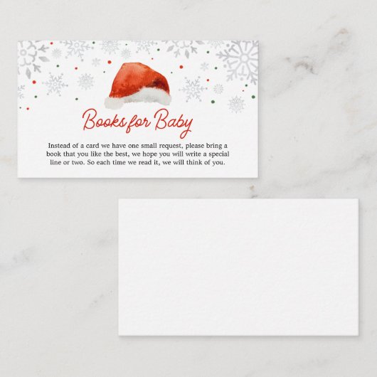 Santa Baby Pet Baby shower Boeken voor Baby Informatiekaartje (Voorkant / Achterkant)