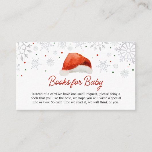 Santa Baby Pet Baby shower Boeken voor Baby Informatiekaartje (Voorkant)