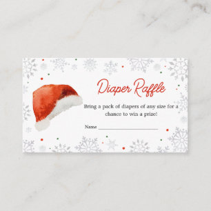 Santa Baby Pet Baby shower Luier Raffle Informatiekaartje