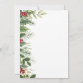 Santa Baby Pine Berry Kerstmis Douche Uitnodiging (Achterkant)