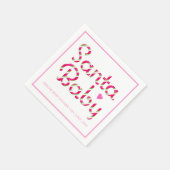 Santa Baby Pink Baby shower servetten (Hoek)