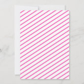 Santa Baby Pink Candy Cane Baby shower Uitnodigen Kaart (Achterkant)