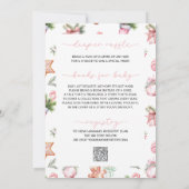 Santa Baby Pink Girl Christmas Baby shower Kaart (Achterkant)