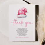 Santa Baby Pink Pet Christmas Holiday Baby shower Bedankkaart<br><div class="desc">Dit is een Santa Baby Roze Pet kerstvakantie Baby shower Dank u kaart!</div>